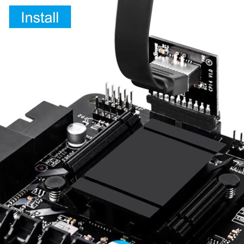 DKARDU Mainboard USB 3.0 Front 19Pin to 3.1 Type-C Front Panel Header Type-E Adapter 19 to 20 Pin Expansion Card for Motherboard - Image 3